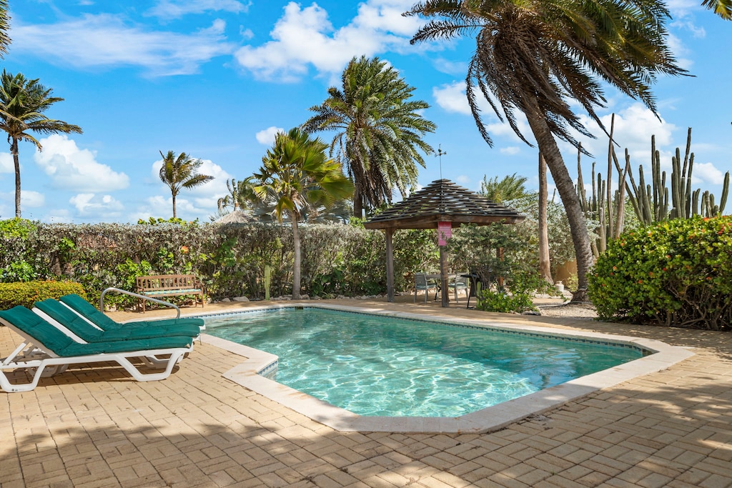 Experience the epitome of relaxation at this serene pool