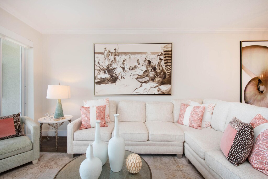 Living area expertly designed interior.