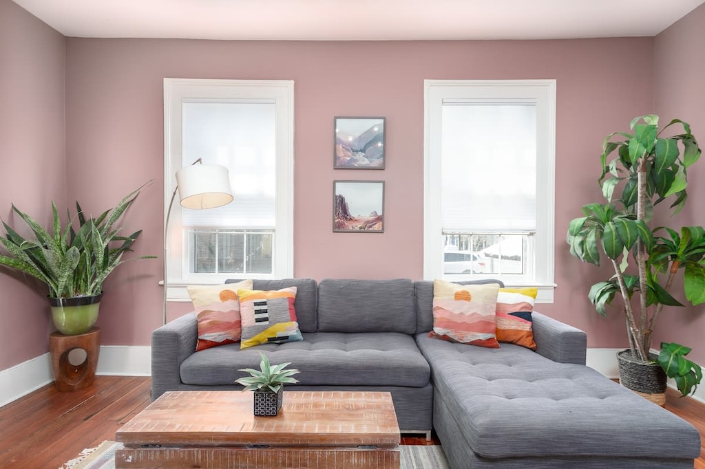 Welcome to your downtown Charleston rental! Explore all things downtown by foot! (Unit A Living Room)