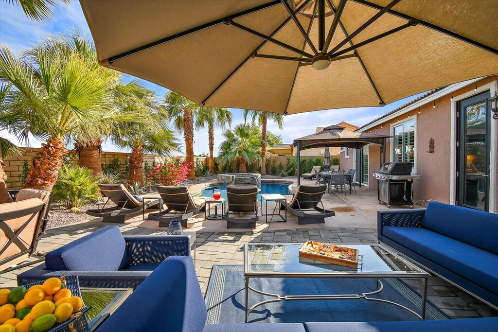 Large patio for outdoor relaxation