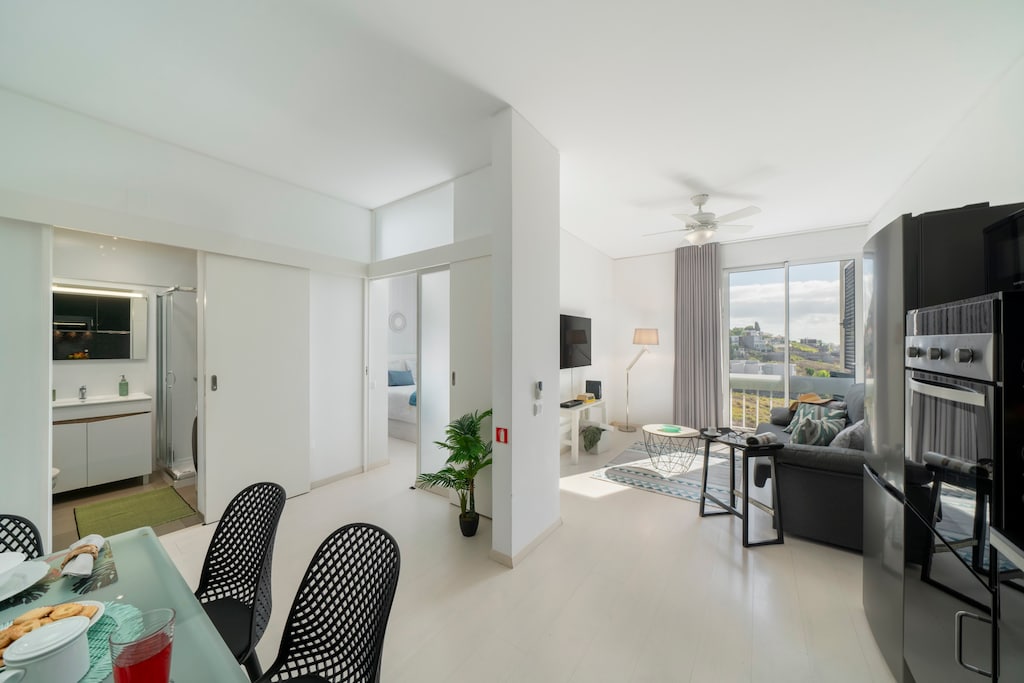 living rooom , dining room, bathroom and kitchen