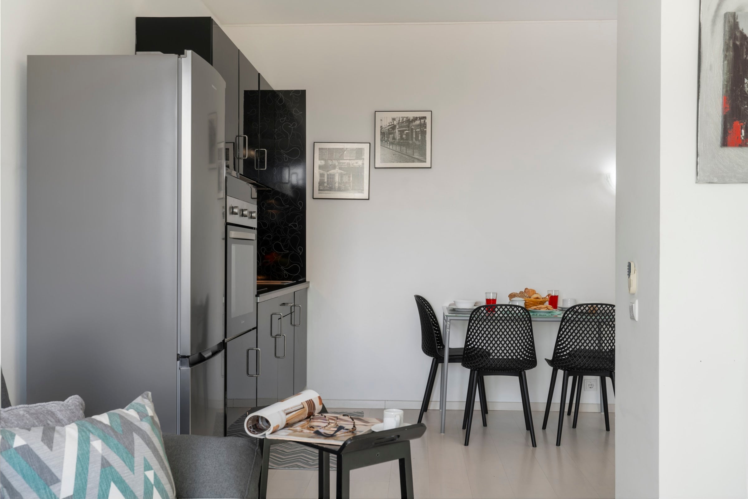 kitchen and dining area