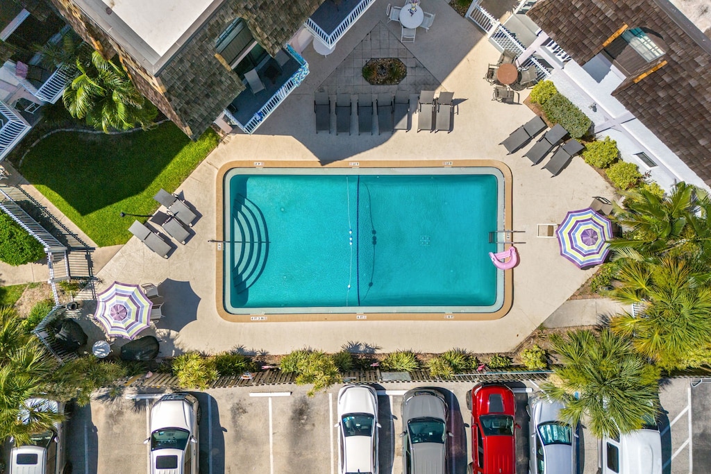 Sparkling heated pool