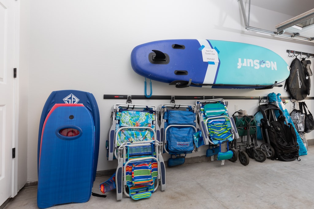 Lots of beach gear and bikes for a fun Hawaiian holiday