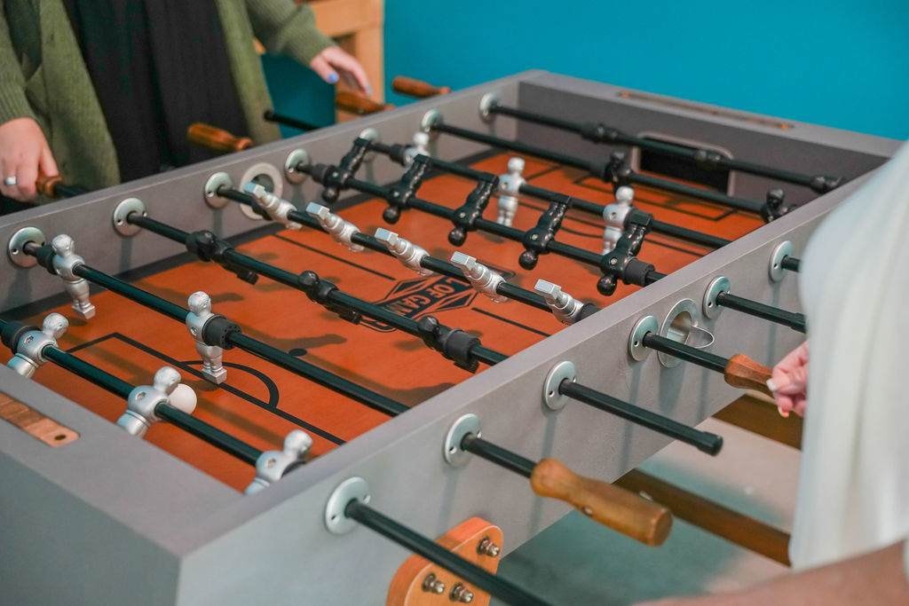 Challenge your friends to a game of Foosball!