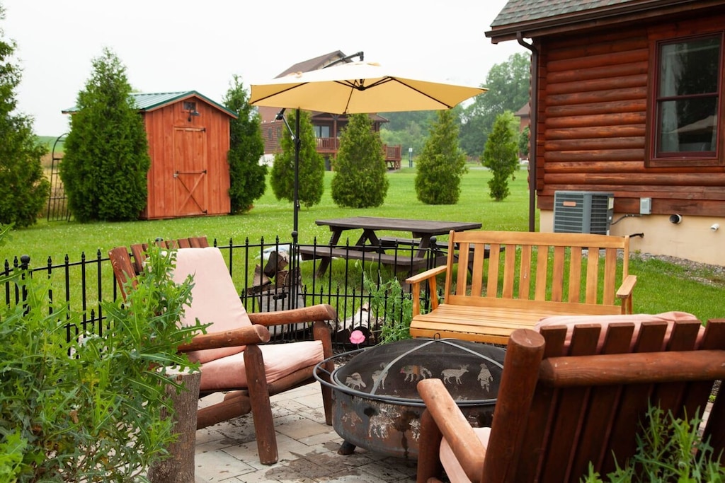 Outdoor Picnic Table – Perfect for outdoor meals or board games in the fresh air.