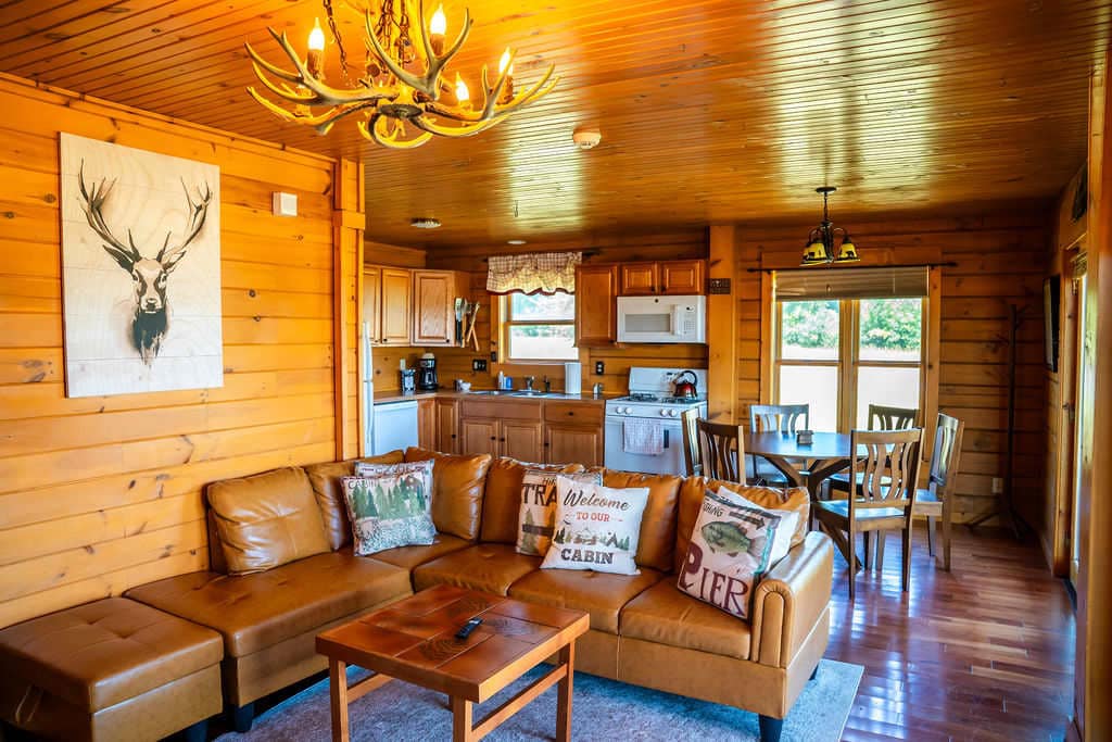 Living Room – Cozy open-concept space for lounging, laughing, or movie nights