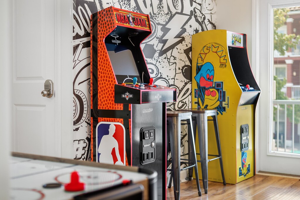 Press "Start" to vacation! Who says arcades are just for kids? Relive the glory days, battle for the high score, and let the pixelated fun fuel your stay.