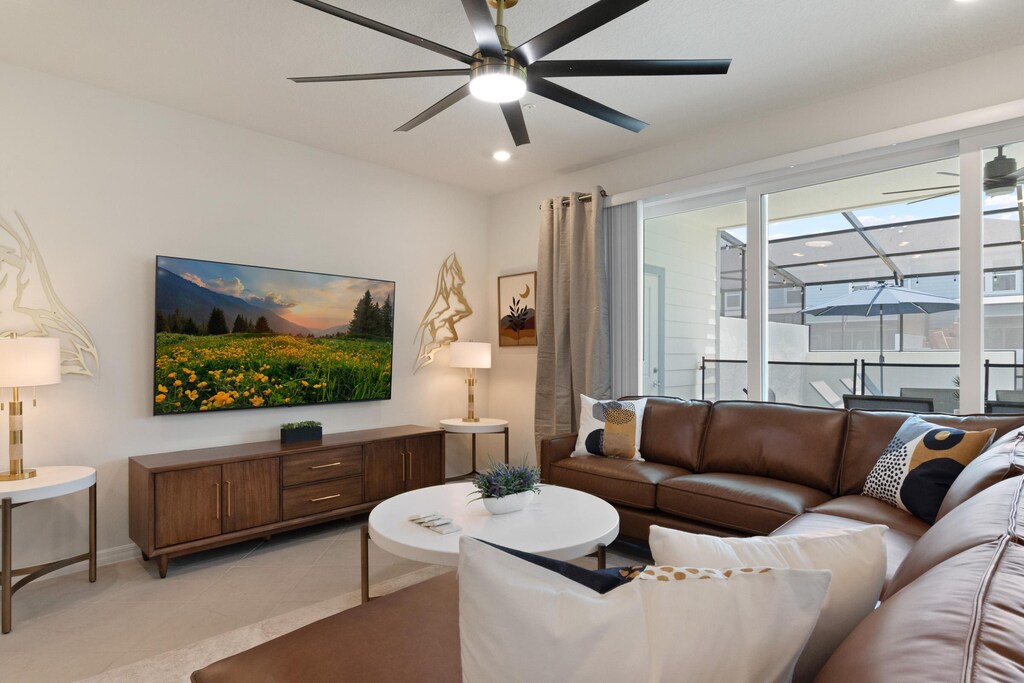 Modern and Comfortable Lounge with Flat Screen TV