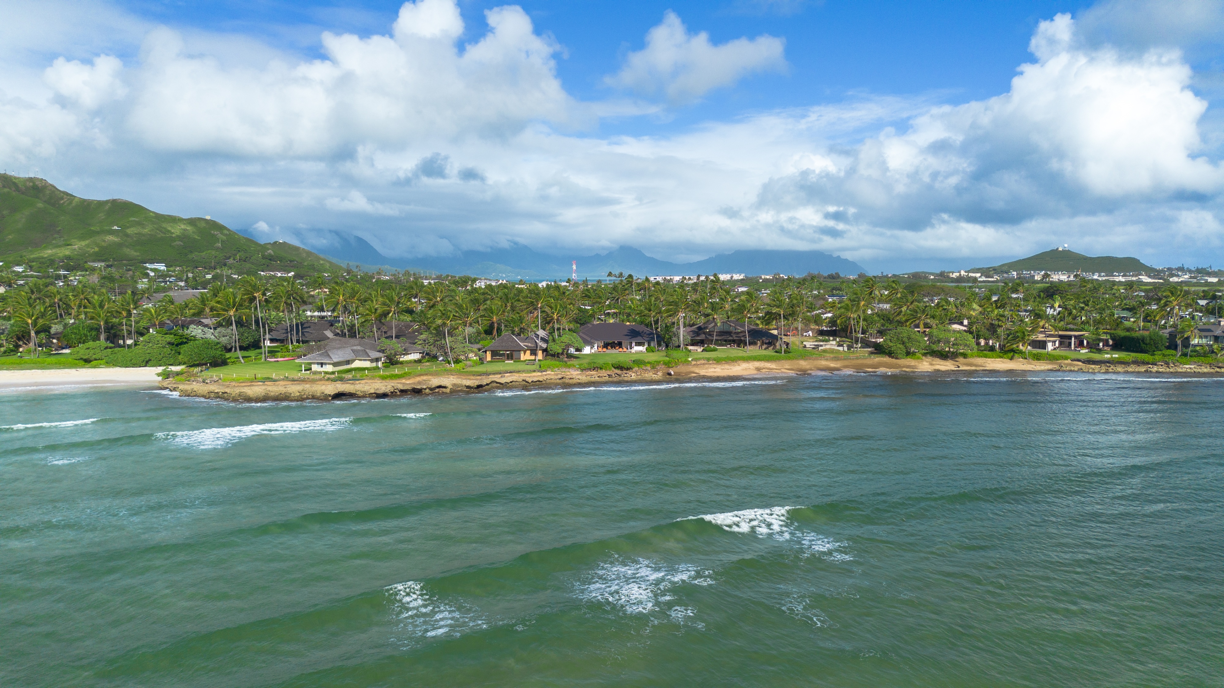 Dramatic coastal view of Castle Point, where your front yard truly is the Pacific.