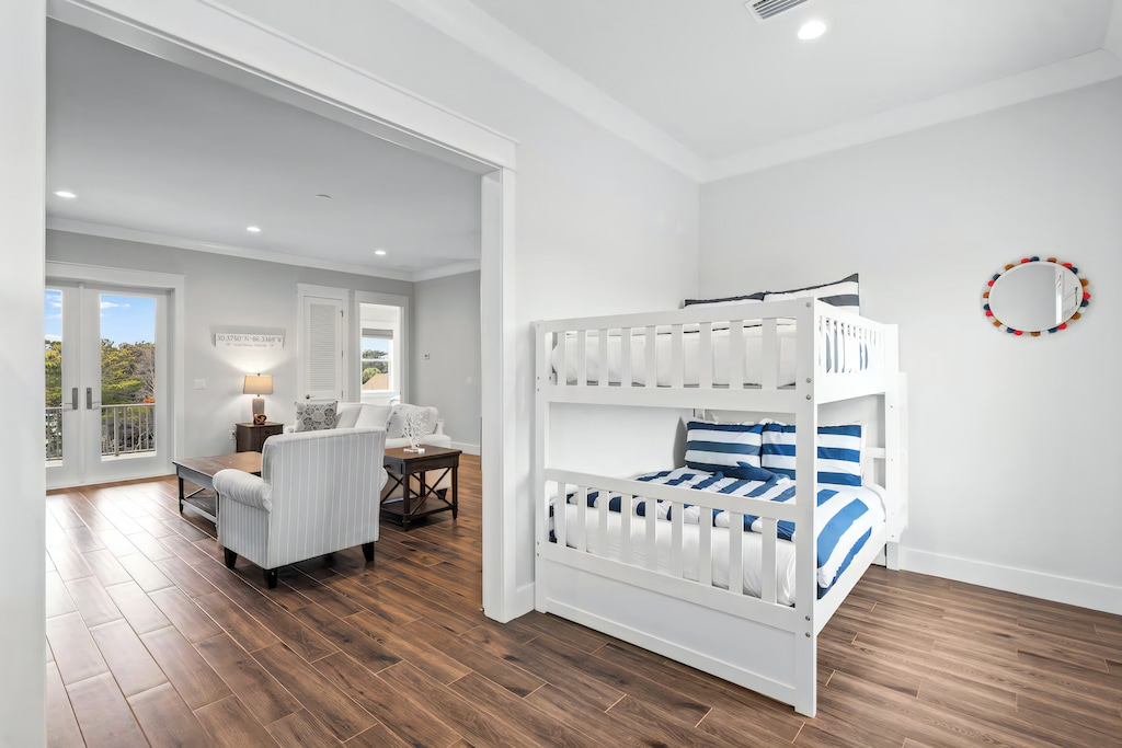 Bedroom #4 opens into the 2nd living area, the perfect hangout spot for kids!