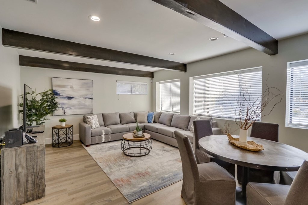 Spacious Living Room with Sleeper Sofa
Sleeper Sofa is a queen-sized pull-out.