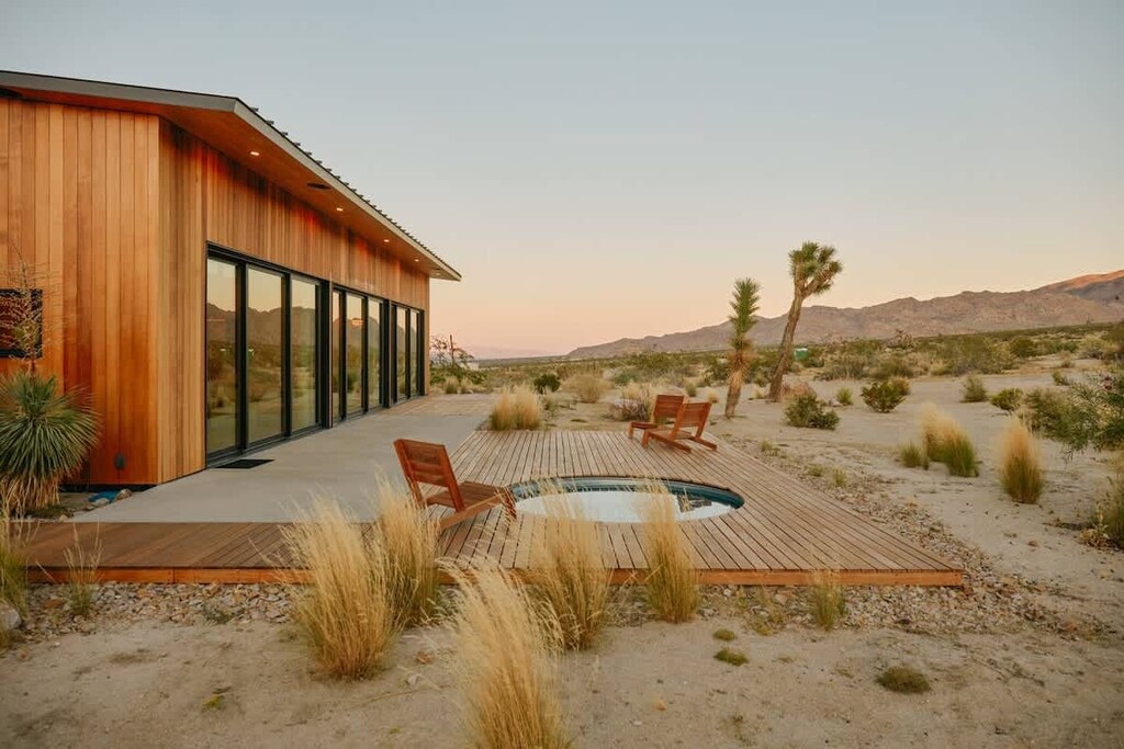 In the summer months the deck pool is open. It is cowboy sized so perfect for a cold plunge or intimate hang. 