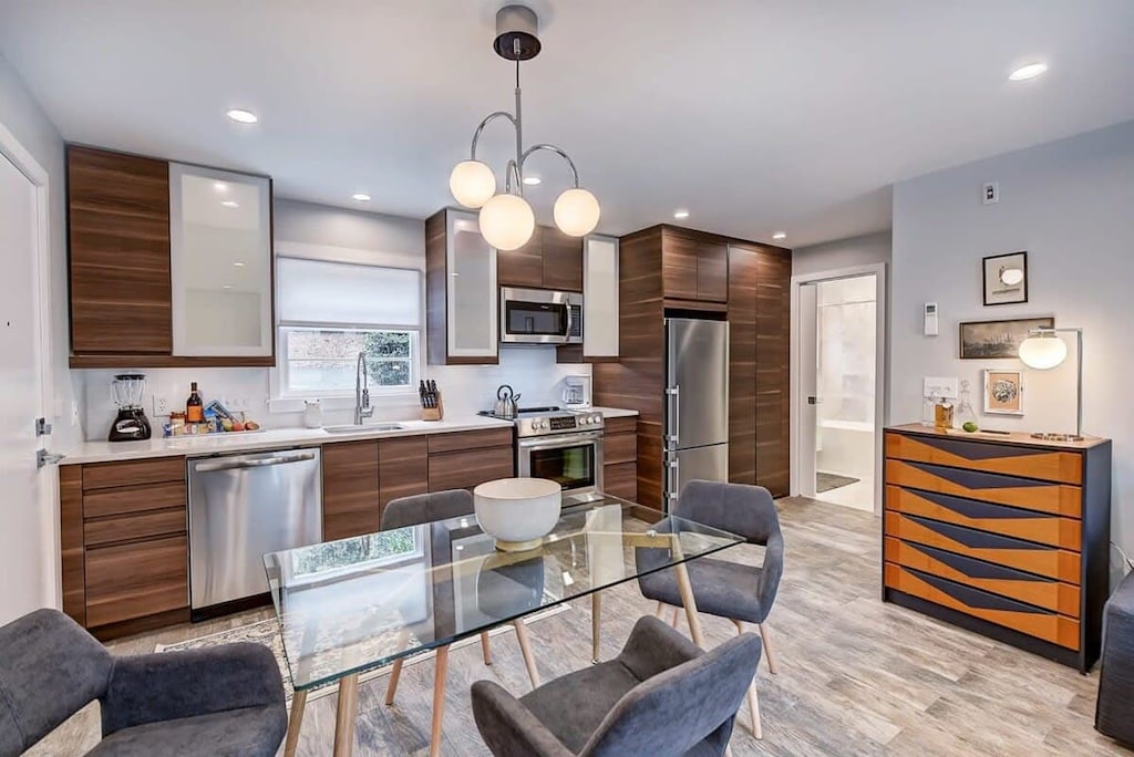 Dining and kitchen area