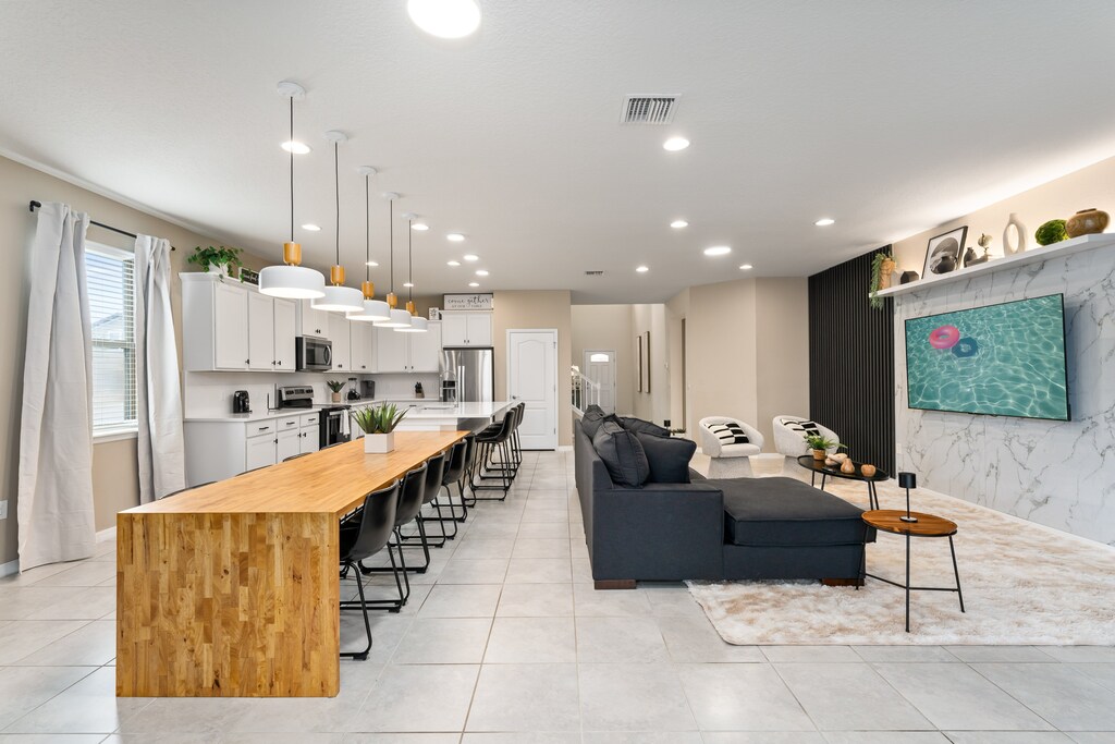 Stylish, modern open-concept spaces perfect for enjoying holidays with friends and family.