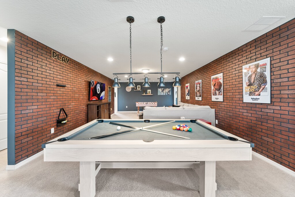 Challenge your friends and family to a fun game of pool.