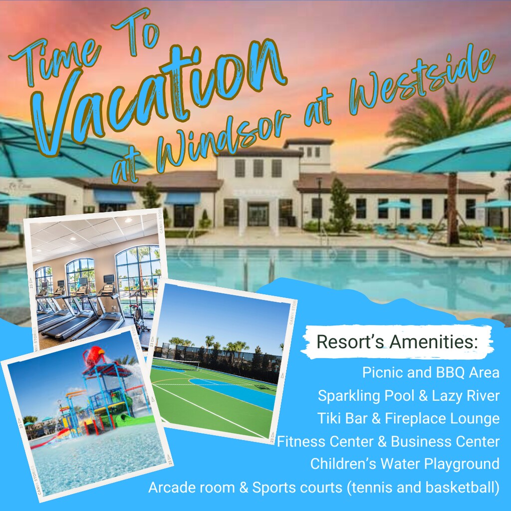 Located in the exclusive Windsor at Westside Resort, you'll have access to all its top-tier amenities.