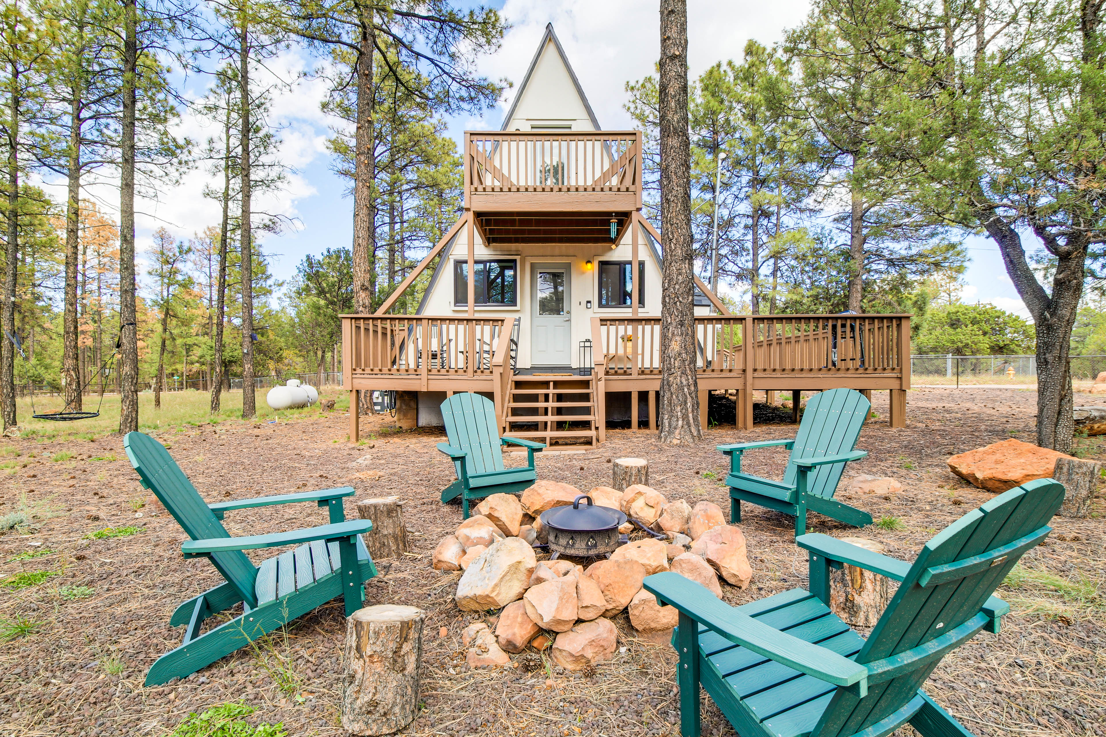 Rim Country Retreat: A-Frame Cabin w/ Large Deck - Home Rental in Heber ...