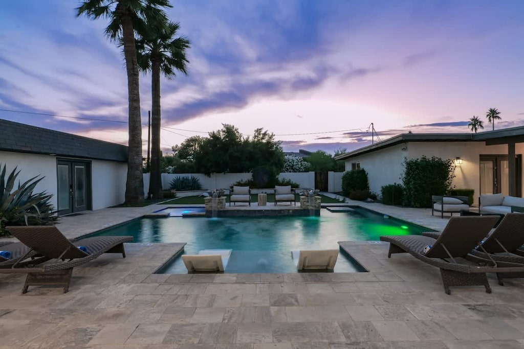 Dive into luxury! Your private pool oasis awaits under a Scottsdale sunset.