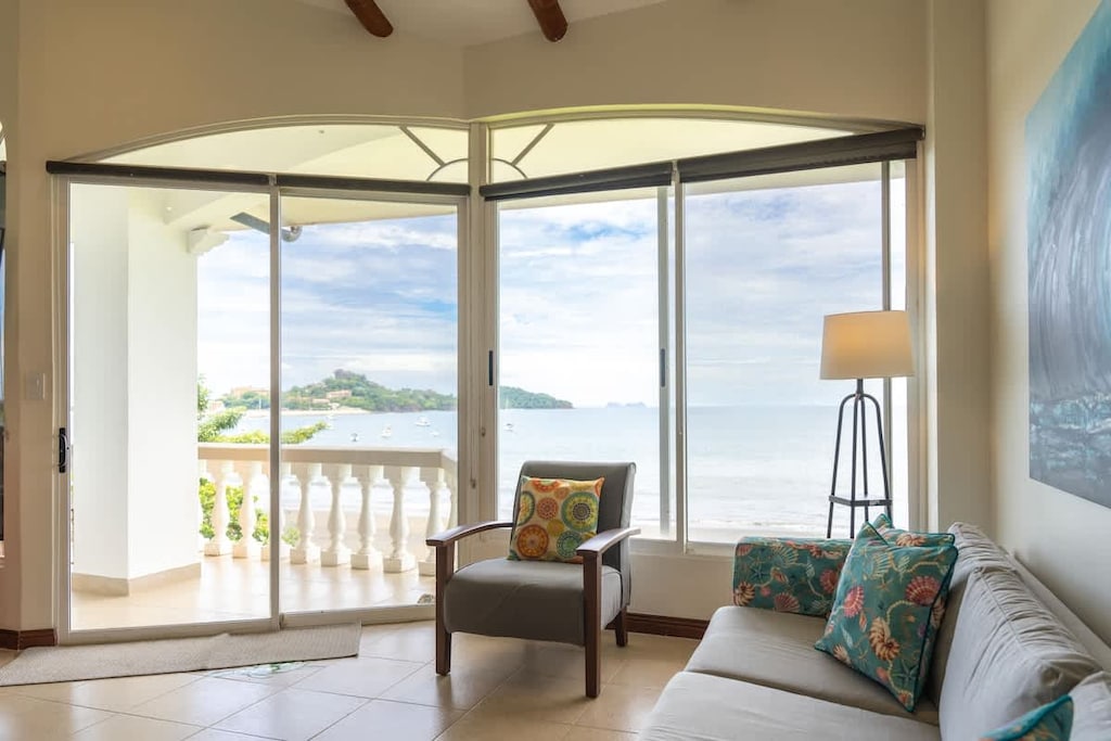 Living Room Area and Ocean view.