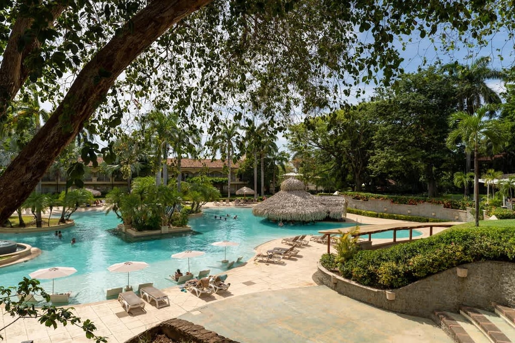 Panoramic photo of the swimming pool