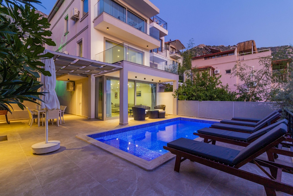 Villa leading onto pool terrace with relaxing views