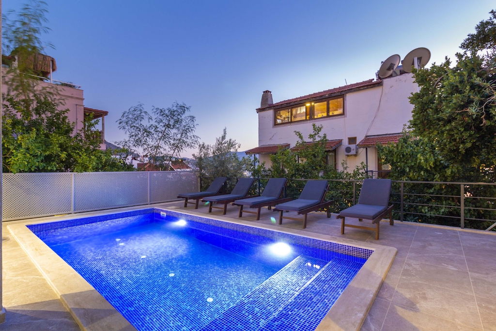 From villa straight onto terrace and inviting pool