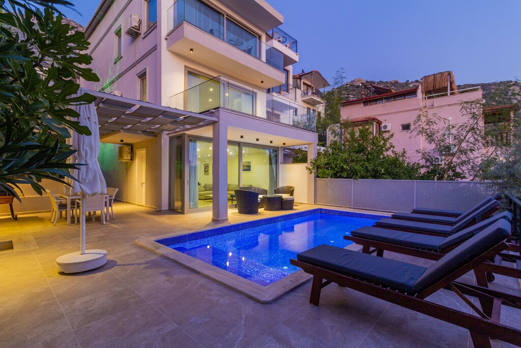 Villa leading onto pool terrace with relaxing views