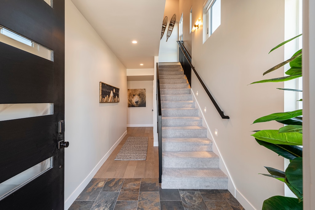 Front entryway and access to main level living area
