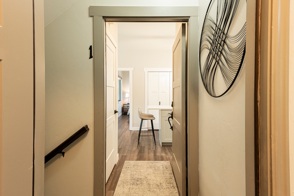 Entry stairs to both units