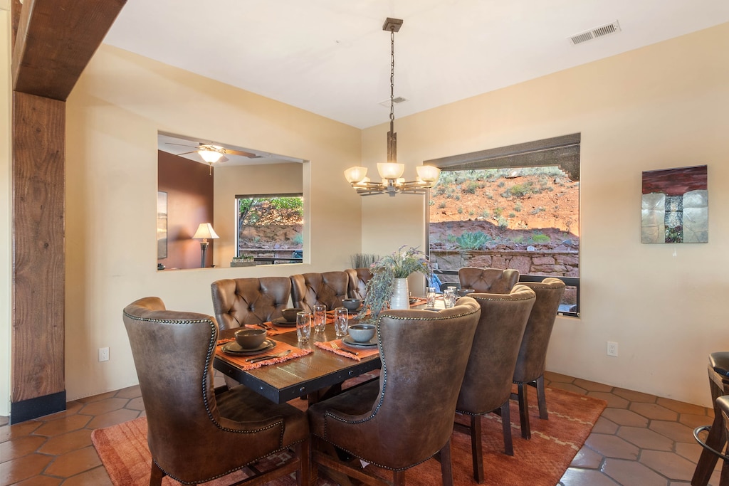 Dining area with seating for 8