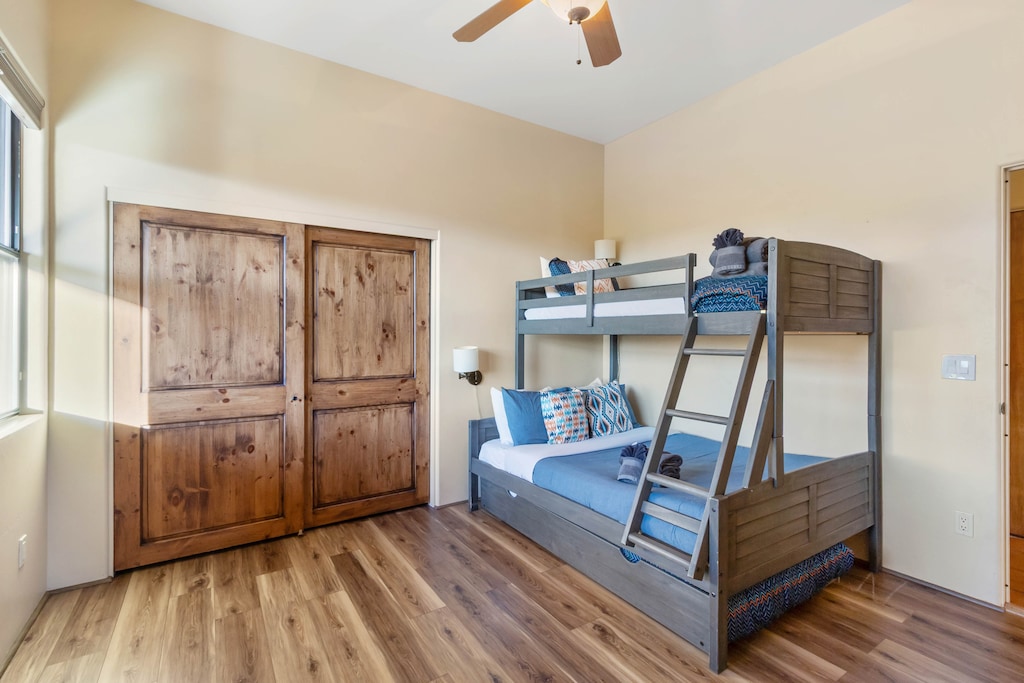 Bunk Room with a twin over full bunk bed and a full trundle