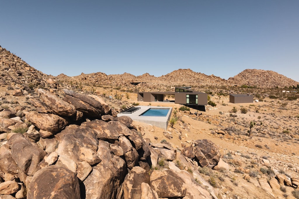 Private pool tucked in the mountain.