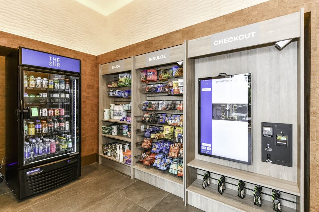On-site vending machine for snacks and beverages