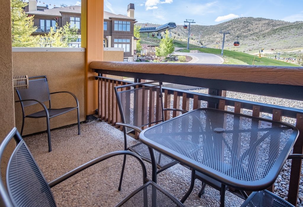 Outdoor seating on private patio