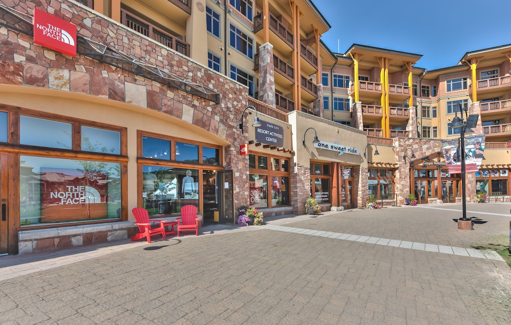 Canyons Village with on-site shopping and Sundial above