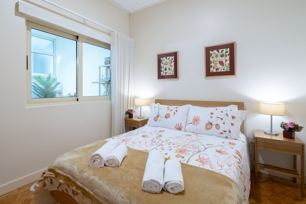 All the apartment receives a lot of natural light during the day.