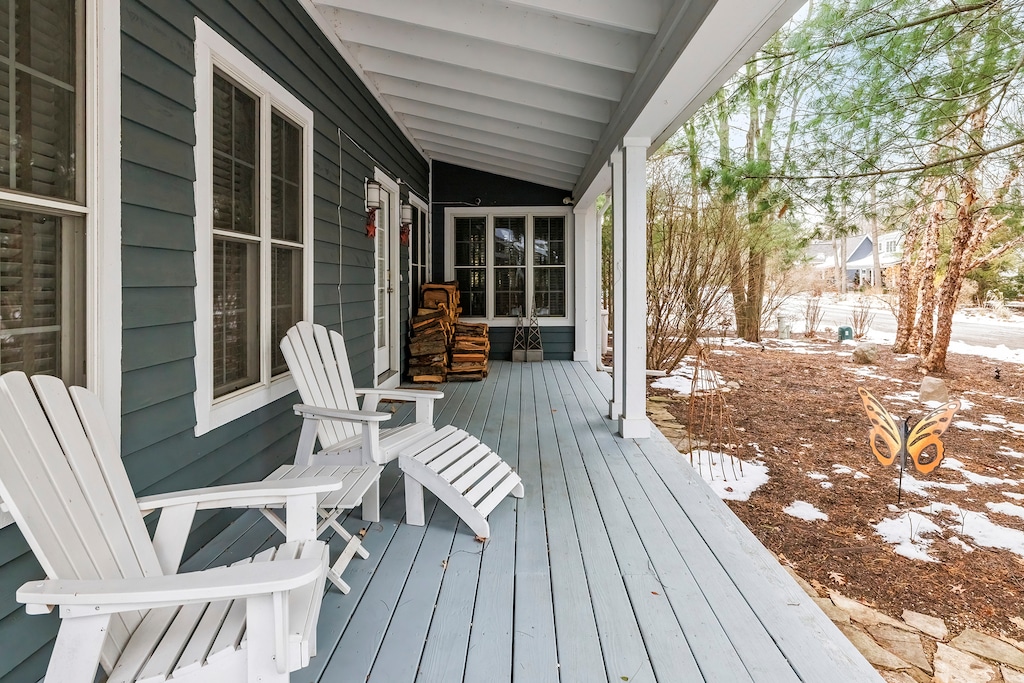 Ease into Harbor Country days on the front porch oversized.