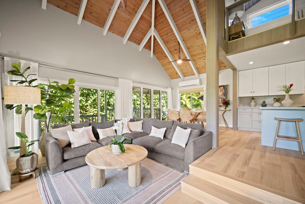 With spacious ceilings and living spaces