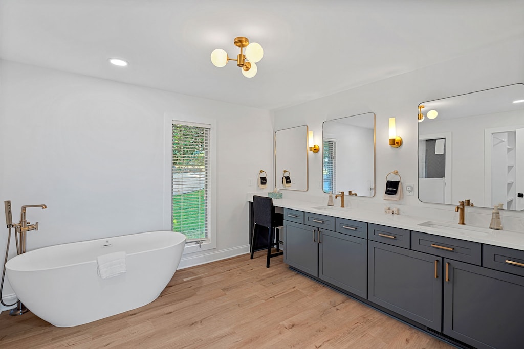 Primary Suite Bathroom with soaking tub.