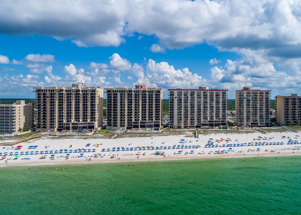 Discover the coastal setting in Orange Beach with a beachfront vacation rental at Phoenix IV with Brett/Robinson