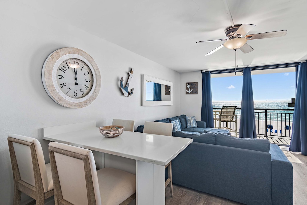 Dining and living space