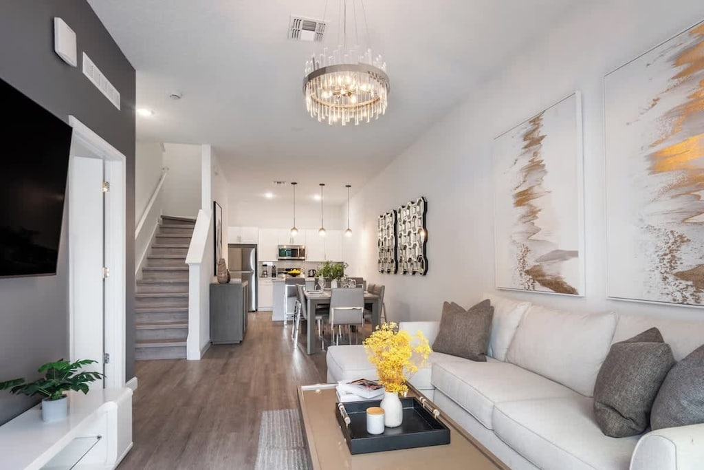 Relax in the cozy living room, perfect for unwinding after a day of adventure.