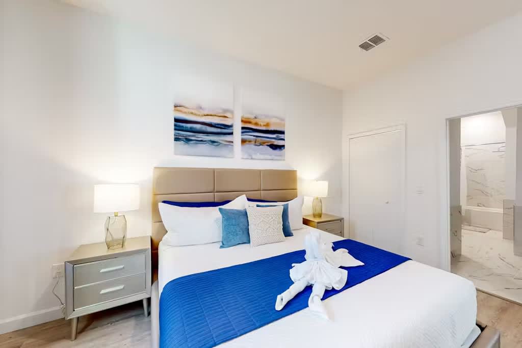 Rest easy in plush comfort with hotel-quality sheets and duvets that ensure a peaceful night’s sleep.