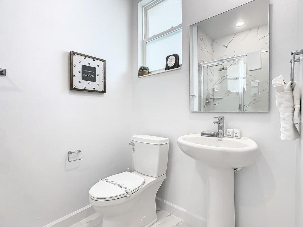 Enjoy sparkling clean bathrooms, fully stocked with fresh towels and essential toiletries.