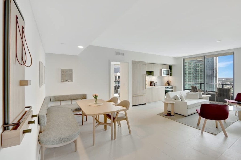 Gather, eat, and connect in a bright and comfortable dining space.