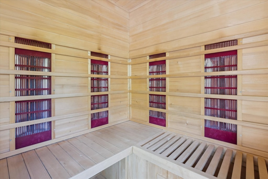 Unwind in the private sauna—your perfect spot for warmth and relaxation after a day of adventure.
