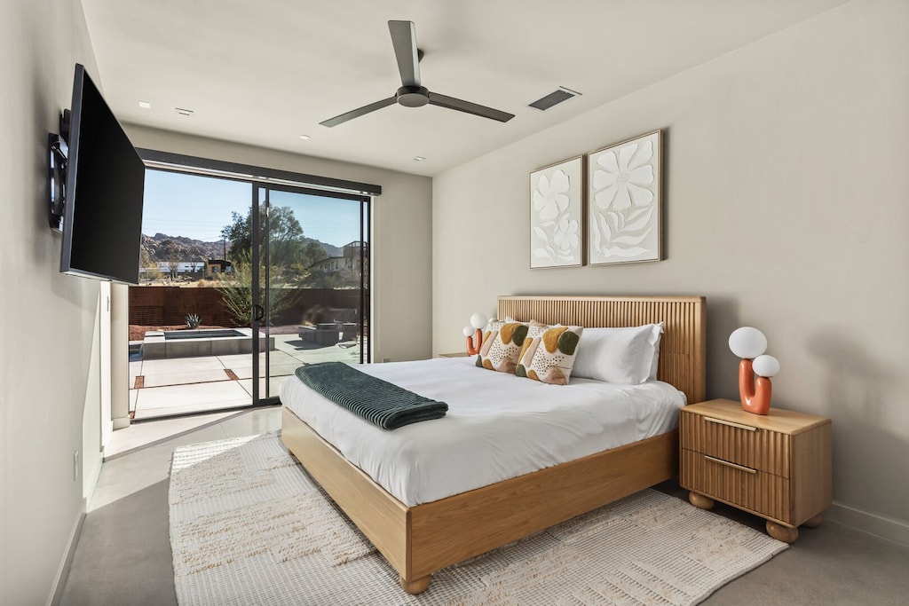 Bedroom 3 features patio access.