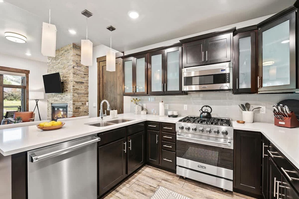 Fully stocked kitchen