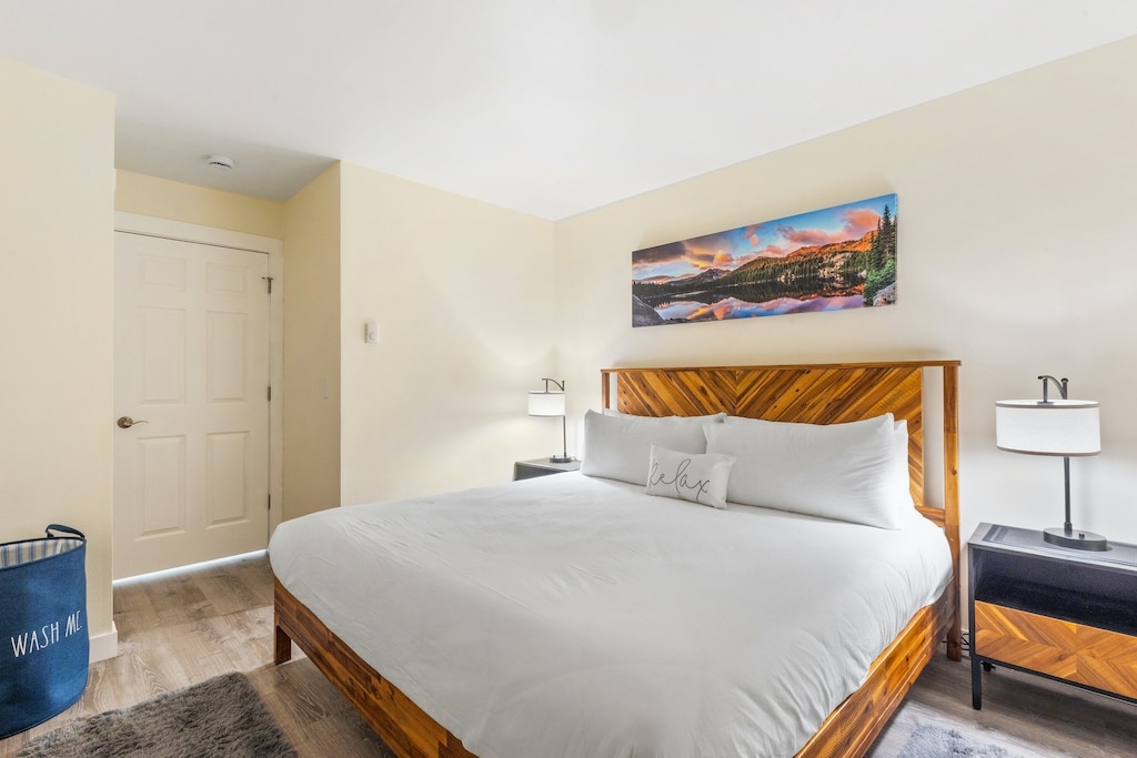 Rest easy in the serene primary bedroom, complete with a plush king bed for a perfect night's sleep.